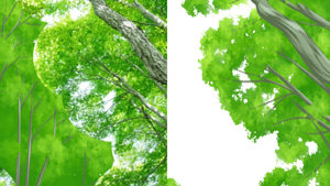 Saiでイラスト 背景の 森 の簡単な描き方